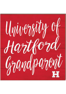 KH Sports Fan Hartford Hawks 10in x 10in Grandparents Sign - Red