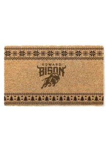 Howard Bison Holiday Logo Door Mat