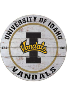 KH Sports Fan Idaho Vandals 20x20 Weathered Circle Sign - Grey