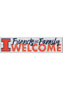 KH Sports Fan Illinois Fighting Illini 40x10 Welcome Sign - Orange