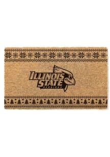 Illinois State Redbirds Holiday Logo Door Mat