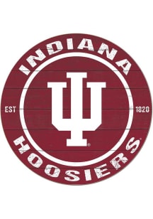 KH Sports Fan Indiana Hoosiers 20x20 Colored Circle Sign - White