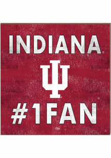 KH Sports Fan Indiana Hoosiers 10x10 #1 Fan Sign - White