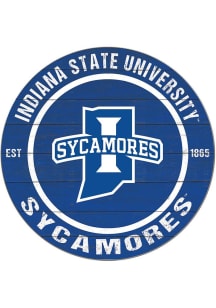 KH Sports Fan Indiana State Sycamores 20x20 Colored Circle Sign - Blue