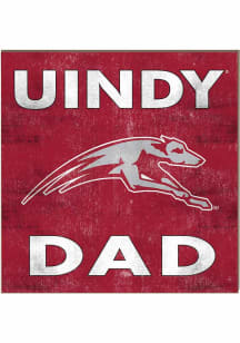 KH Sports Fan Indianapolis Greyhounds 10in x 10in Dad Sign - Crimson