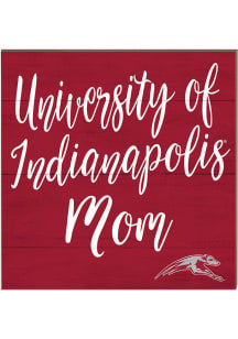 KH Sports Fan Indianapolis Greyhounds 10in x 10in Mom Sign - Crimson