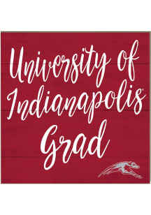 KH Sports Fan Indianapolis Greyhounds 10in x 10in Grad Sign - Crimson