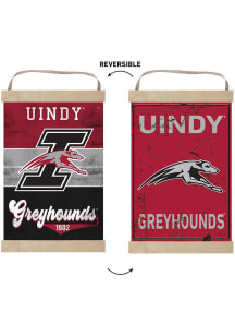 KH Sports Fan Indianapolis Greyhounds Reversible Retro Banner Sign - Crimson