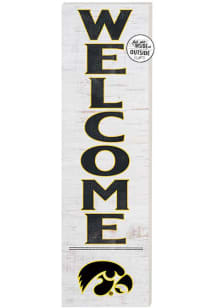 KH Sports Fan Iowa Hawkeyes 10x35 Welcome Sign - White