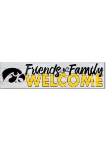 KH Sports Fan Iowa Hawkeyes 40x10 Welcome Sign - Black