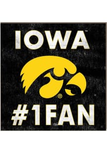 KH Sports Fan Iowa Hawkeyes 10x10 #1 Fan Sign - Black