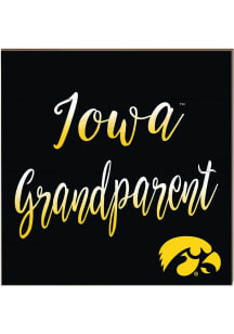 KH Sports Fan Iowa Hawkeyes 10in x 10in Grandparents Sign - Black