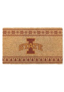 Iowa State Cyclones Holiday Logo Door Mat