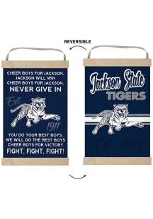 KH Sports Fan Jackson State Tigers Fight Song Reversible Banner Sign - Blue