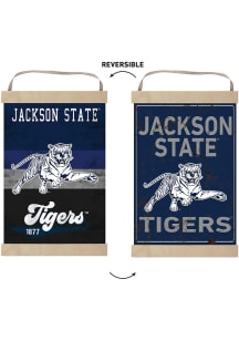 KH Sports Fan Jackson State Tigers Reversible Retro Banner Sign - Blue