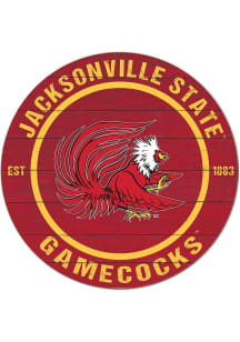 KH Sports Fan Jacksonville State Gamecocks 20x20 Colored Circle Sign - Red