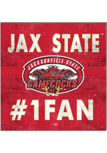 KH Sports Fan Jacksonville State Gamecocks 10x10 #1 Fan Sign - Red