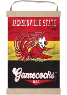 KH Sports Fan Jacksonville State Gamecocks Reversible Retro Banner Sign - Red