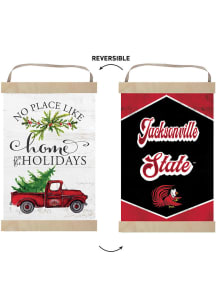 KH Sports Fan Jacksonville State Gamecocks Holiday Reversible Banner Sign - White