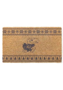 Kansas Jayhawks Holiday Logo Door Mat