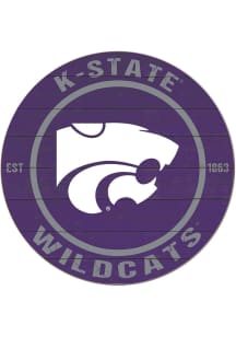 KH Sports Fan K-State Wildcats 20x20 Colored Circle Sign - Purple