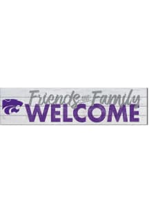 KH Sports Fan K-State Wildcats 40x10 Welcome Sign - Purple