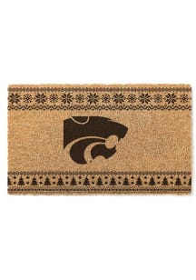 K-State Wildcats Holiday Logo Door Mat