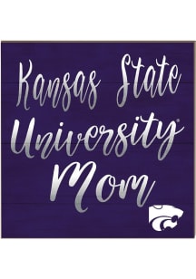 KH Sports Fan K-State Wildcats 10in x 10in Mom Sign - Purple