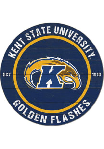KH Sports Fan Kent State Golden Flashes 20x20 Colored Circle Sign - Navy Blue