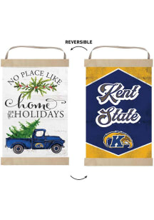 KH Sports Fan Kent State Golden Flashes Holiday Reversible Banner Sign - White