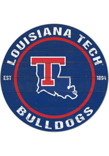 KH Sports Fan Louisiana Tech Bulldogs 20x20 Colored Circle Sign - Red
