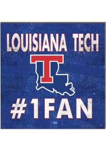 KH Sports Fan Louisiana Tech Bulldogs 10x10 #1 Fan Sign - Red