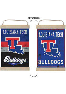 KH Sports Fan Louisiana Tech Bulldogs Reversible Retro Banner Sign - Red