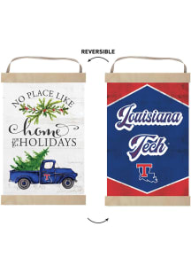 KH Sports Fan Louisiana Tech Bulldogs Holiday Reversible Banner Sign - White