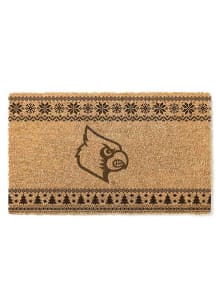 Louisville Cardinals Holiday Logo Door Mat