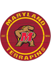 KH Sports Fan Maryland Terrapins 20x20 Colored Circle Sign - Red