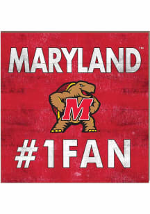 KH Sports Fan Maryland Terrapins 10x10 #1 Fan Sign - Red