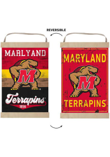 KH Sports Fan Maryland Terrapins Reversible Retro Banner Sign - Red