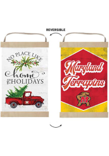 KH Sports Fan Maryland Terrapins Holiday Reversible Banner Sign - White