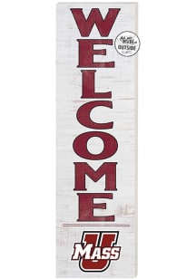 KH Sports Fan Massachusetts Minutemen 10x35 Welcome Sign - White