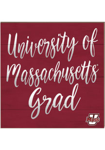 KH Sports Fan Massachusetts Minutemen 10in x 10in Grad Sign - Maroon