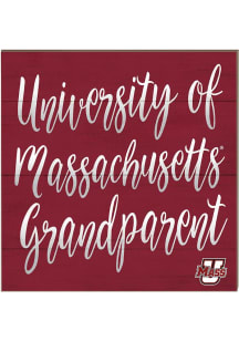 KH Sports Fan Massachusetts Minutemen 10in x 10in Grandparents Sign - Maroon