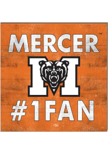KH Sports Fan Mercer Bears 10x10 #1 Fan Sign - Orange