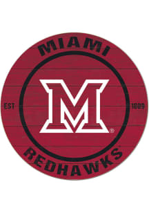 KH Sports Fan Miami RedHawks 20x20 Colored Circle Sign - Red