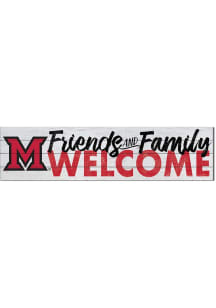 KH Sports Fan Miami RedHawks 40x10 Welcome Sign - Red