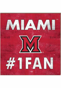 KH Sports Fan Miami RedHawks 10x10 #1 Fan Sign - Red