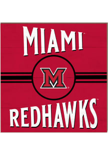 KH Sports Fan Miami RedHawks 10x10 Retro Sign - Red
