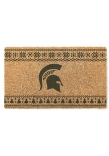 Michigan State Spartans Holiday Logo Door Mat
