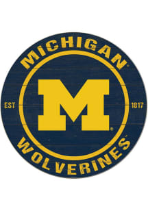 KH Sports Fan Michigan Wolverines 20x20 Colored Circle Sign - Blue