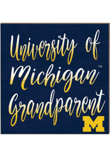 KH Sports Fan Michigan Wolverines 10in x 10in Grandparents Sign - Blue